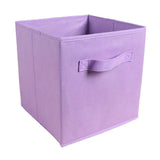 Maxbell Fabric Storage Cube Clothes Shoes Open Storage Bin for Kid's Room Study Desk violet