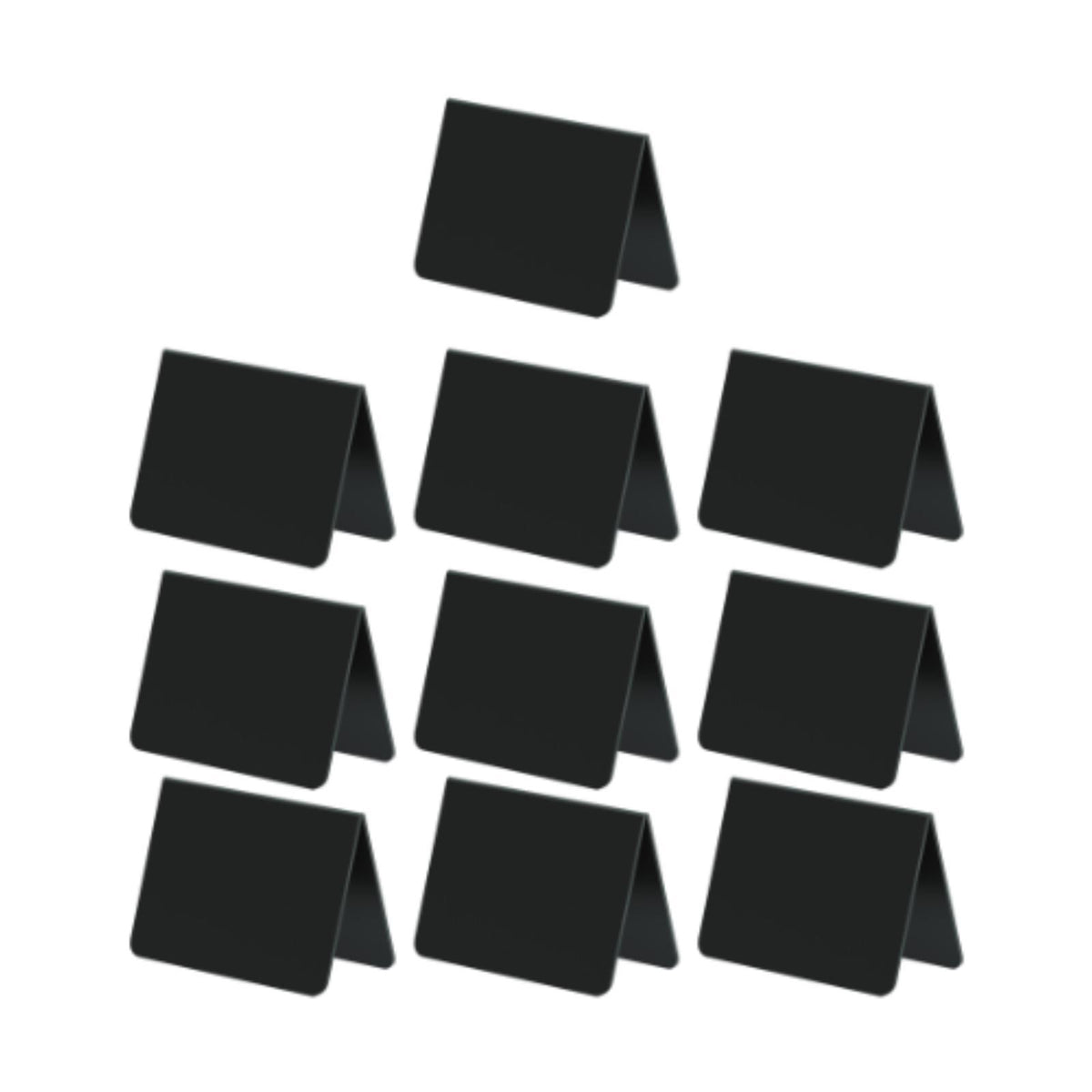 Maxbell 10Pcs Acrylic Chalkboard Signs Blank Tabletop for Bakery Retail Label Buffet Black