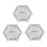 Maxbell 3 Pieces Wet Film Comb Hexagonal 25-3000um Stainless Steel Thinkness Gauge
