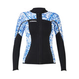 Maxbell Wetsuit Top 3mm Neoprene Adults for Water Sports in Cold Water L Women Blue - Aladdin Shoppers