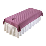 Maxbell Salon Couch Sheet Washable Breathable Beauty Bed Cover for Indoor Hotel Home Purple