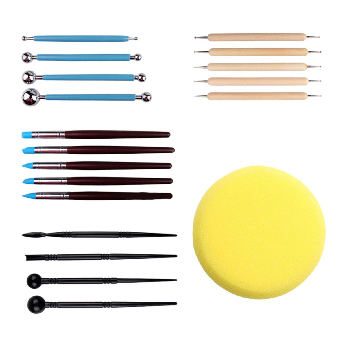 Maxbell 19x Pottery Sculpting Tools DIY Clay Tools for Beginners Kids Adults