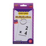 Maxbell Maxbell 1 Set 54 Pieces Kids Maths Education Flash Cards, with 1 Ring Multiplication