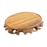 Maxbell Maxbell Retro Wooden Base Teapot Aquarium Base Buddha Statue Holder Vase Bonsai Base 9cm