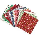 Maxbell 12Pcs Christmas Wrapping Paper Card Making Supplies for Festive Wedding Xmas