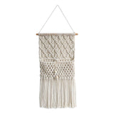 Maxbell Macrame Wall Hanging Tapestry Storage Pocket Woven Tapestry for Bedroom Home