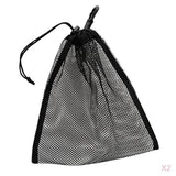 Maxbell 20x24cm Mesh Net Bag Pouch Golf Table Tennis Ball Carry Holder Storage 2pcs