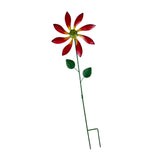 Maxbell Iron Wind Spinner with Stake Metal Windmill for Driveway Outside Decor red