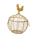 Maxbell Metal Wire Egg Basket Collecting Basket Sturdy Versatile Chicken Egg Basket Gold