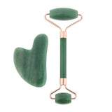 Maxbell Maxbell Natural Jade Facial Massage Double Roller Guasha Massager Board Set Rose Gold