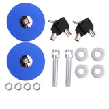 Maxbell Universal Racing Mount Bonnet Hood Latch Pin Lock Key Locking Kit Blue