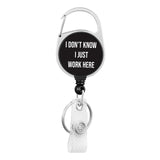 Maxbell 5xRetractable Badge Holder Keychain Name Badge Clip for Teacher Doctors Office style A