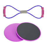 Maxbell Exercise Sliders Equipment Compact Core Sliders for Yoga Pilates Working Out purple