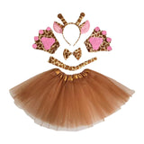 Maxbell Animal Giraffe Costume Headband for Stage Shows Animal Themed Parties Easter Brown