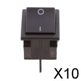 Maxbell 10xWaterproof Car Boat Caravan RV 4 Pin DPST Rocker On Off  Switch Push Button