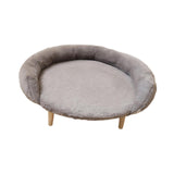 Maxbell Cat Couch for Indoor Cats Wooden Portable Fashionable Pet Furniture Cat Sofa dark gray