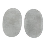Maxbell 2 Pairs Sew-On Oval Elbow/Knee Patches Repair Sewing Applique Grey/Blue