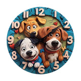 Wall Clock 2D Quiet Funny Decorative Hanging Clock for Dorm Home Dining Room 30CM