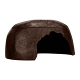 Maxbell Turtle Humidification Shelter Realistic Sturdy Portable Reptiles Hiding Cave Brown