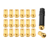 Maxbell 20 Pieces M12 Wheel Lug Nuts with Socket Repair Parts Professional Accessory Gold M12x1.25