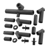 Maxbell 1 Set Kite Frame Connector Fixed Rods Angled and Straight Tee Connectors Set 17pcs
