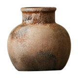 Maxbell Rustic Ceramic Vase Wabi Sabi Table Centerpiece Office Farmhouse Flower Vase Rust 15x15x14cm