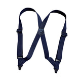 Maxbell 4xSuspenders for Men Adjustable Pants Durable Utility for Wedding Navy Blue