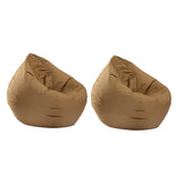 Maxbell 2 Pieces Waterproof Stuffed Animal Storage Bean Bag Cover Coffee