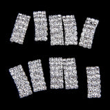 Maxbell 20x10 Pcs Crystal Diamante Rhinestone Buckle Invitation Ribbon Slider A