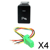 Maxbell 4x4-Pole Push Button Switch Blue LED for Parking Pattern for