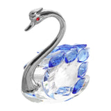 Maxbell Swan Figurine Decoration Decors Swan Statue for Birthday Anniversary Cabinet blue
