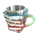 Maxbell Painted Book Mug with Handle for Hot or Cold Brews Readers Literature Lovers Green