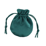 Maxbell Drawstring Bag Velvet Gift Bag Rings Jewelry Pouch Deep Green 6.5x8.5cm