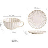 Coffee Mug and Saucer Set Creative Home Decor Tea Cup for Girls Office Gifts