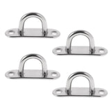 Maxbell 4 Pieces 6mm Oblong Pad Eye Stainless Steel Bimini Boat Yacht Shade Sail Wall Plate Tie Down Rigging - Aladdin Shoppers