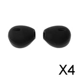 Maxbell 4x1 Pair Silicone Earbuds Eartips Caps Compatible for AirPods  Black