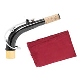 Maxbell Alto Saxophone Neck Durable Sax Replacement Part Brass for Alto Saxophone Argent with Cloth