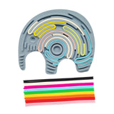 Maxbell Sensory Activity Board Elephant Pattern for Plane Leisure Activity Kids Boys Blue elephant