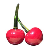 Maxbell 2x Fruit Cherry Statue Cherry Sculpture for Office Car Dashboard Dining Room