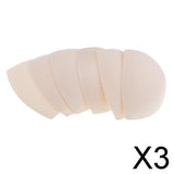 Maxbell 3x3 Pairs Soft Women's Triangle Bra Pads Inserts for Sports Bra Bikini Nude