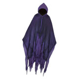 Maxbell Halloween Robe Cloak Horror Witch Cape for Man Women Escape Room Theme Party Purple