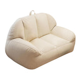 Maxbell Leisure Lazy Sofa Soft Floor Loveseat for Apartment Living Room Playing Room white