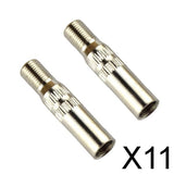 Maxbell 11xVehicle Motorcycle Copper Valve Extension Adapter Cap 39mm Metal Straight
