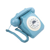 Maxbell Rotary Dial Landline Phone Dining Room Living Room Corded Landline Telephone Light Blue