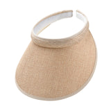 Maxbell Sun Visor Hat Comfortable Lightweight Clip on Visor for Tennis Beach Cycling Beige