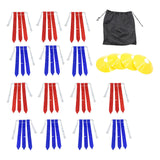 Maxbell Flag Football Belts with Flags Equipment Waist Flag for Adults Outdoor Match 14 Belts 4 Cones