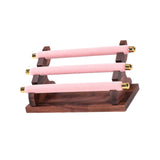 Maxbell Rings Display Stand Jewelry Organizer for Dressing Table Countertop Tabletop Pink 22x10.5x9.5cm