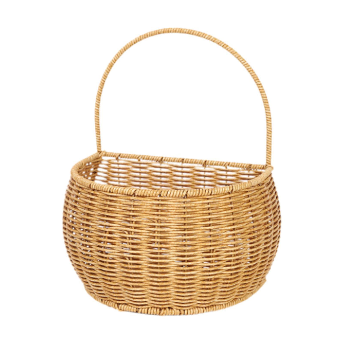 Maxbell Woven Hanging Basket Handmade Hanging Fruit Basket for Office Kitchen Closet L