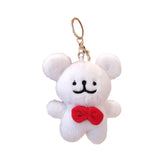 Maxbell Plush Doll Pendant Lightweight Character Ornament for Kids Adults Gifts Idea red bow tie