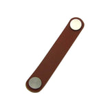 Maxbell 2x Handmade Leather Suitcase Handle Drawer Cabinet Leather Handle Pulls Knob